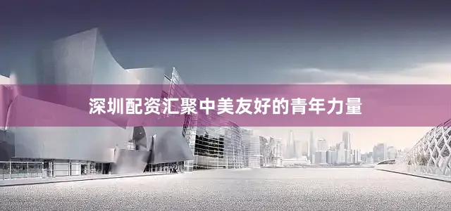 深圳配资汇聚中美友好的青年力量